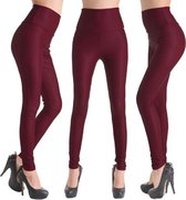 Leather Look Legging – Maat M – Burgundy