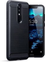 Nokia 5.1 Plus hoesje - CaseBoutique - Zwart - TPU