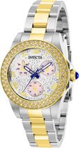 INVICTA Angel Lady 34mm Stainless Steel Gold + Steel White+Pave dial VH68 Quartz