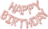 PARTYPRO - Roségouden aluminium Happy Birthday ballonnen