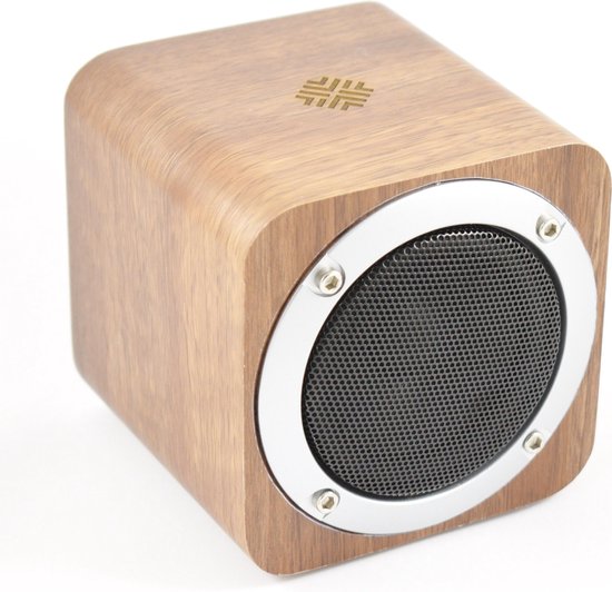 Houten Bluetooth Speaker 10W - Met FM Radio - Ingebouwde accu - 10 x 10 x  10 cm 10001 | bol.com