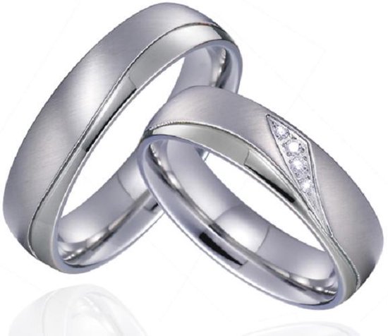 Jonline Prachtige Titanium Ringen voor hem en haar| Vriendschapsringen | Relatieringen |Zilver Kleur