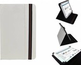 Hoes voor de Woxter Nimbus 80 Q, Multi-stand Cover, Ideale Tablet Case, Wit, merk i12Cover