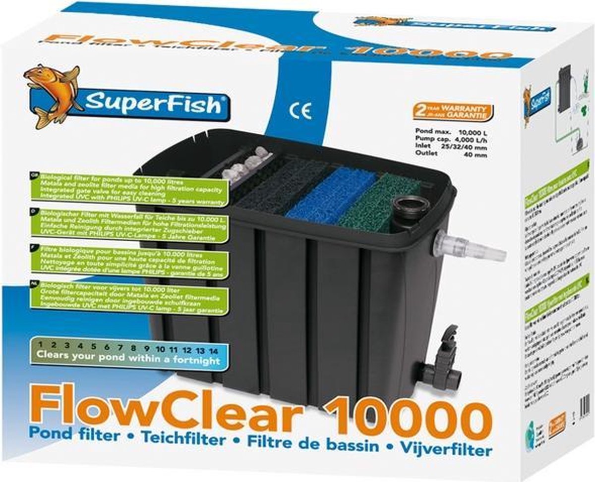 met tijd werk bijeenkomst Superfish Flowclear 10.000 Vijverfilter | bol.com