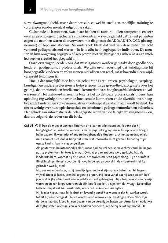 Misdiagnose van hoogbegaafden