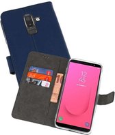 Booktype Telefoonhoesjes - Bookcase Hoesje - Wallet Case -  Geschikt voor Samsung Galaxy J8 - Navy