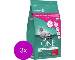 Purina One Adult - Kattenvoer - 3 x Rund Granen 1.5 kg
