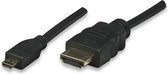 TECHly HDMI Aansluitkabel 2.00 m ICOC-HDMI-4-AD2 Zwart [1x HDMI-stekker - 1x HDMI-stekker D micro]