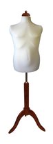 10 -12 jaar beige paspop met donker bruine driepoot