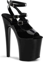 Pleaser Sandaal met enkelband, Paaldans schoenen -38 Shoes- XTREME-873 Paaldans schoenen Zwart