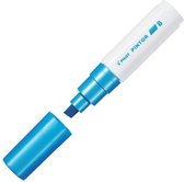Pilot Pintor Metallic Blauwe Verfstift - Brede marker met 8,0mm beitelpunt - Inkt op waterbasis - Dekt op elk oppervlak, zelfs de donkerste - Teken, kleur, versier, markeer, schrijf, kalligrafeer…