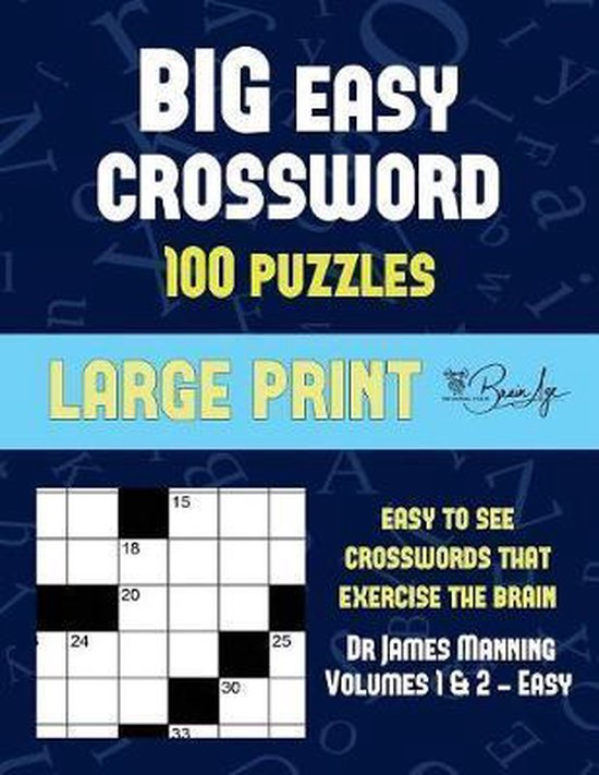 Big Easy Crossword (Vols 1 2): Large print game book with 100
