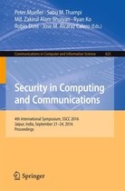 Communications in Computer and Information Science 625 - Security in Computing and Communications