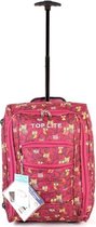 Top Lite UILTJES Reistas Trolley Handbagage Fuchsia Roze Koffer Uilen
