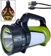 Lampe de poche LED Projecteur rechargeable + Powerbank | Grand projecteur de camping | King Mungo KMSL002