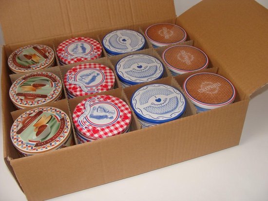 12 x étain stroopwafel dans les 4 modèles, emballage inclus | bol.com