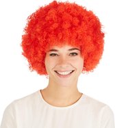 dressforfun - pruik clown Afro rood - verkleedkleding kostuum halloween verkleden feestkleding carnavalskleding carnaval feestkledij partykleding - 300714