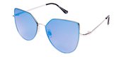 Kost Zonnebril Unisex Zilver Met Blauwe Lens (19-021)