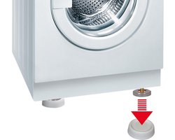Scanpart trillingsdempers wasmachine rond - Geschikt voor AEG Bosch Miele Samsung Siemens - Wit - Universeel - Set van 4 stuks