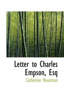 Letter to Charles Empson, Esq