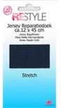 Restyle - Jersey Reparatiedoek Stretch - Strijkbaar -  12 x 45 cm - Marine