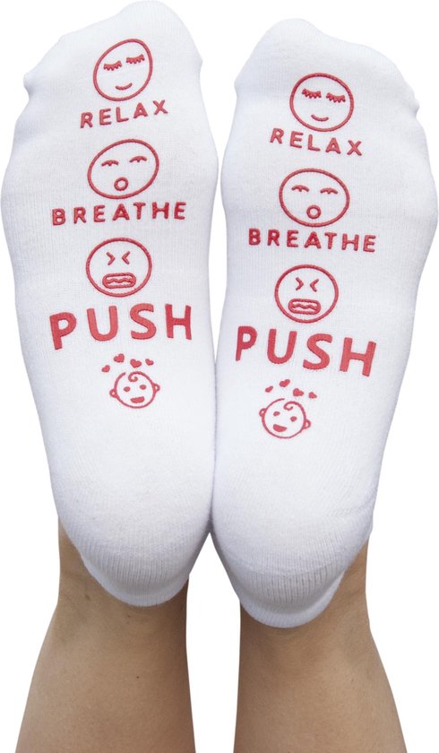 Wonderbaarlijk bol.com | Relax Breathe Push Sokken | Grappig Baby Shower Cadeau WS-49