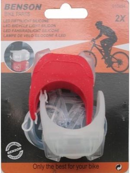 Benson Fietsverlichting - voor- en achterlicht - silicone - waterdicht — afbeelding 3