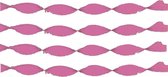4x Crepe papier slingers 6 meter roze - feestslingers