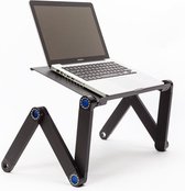 Deluxa Verstelbare Laptoptafel - 42 x 26 x 48 cm - zwart