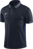 Nike Dry Academy 18 SS Polo Heren Sportpolo - Maat S  - Mannen - blauw/wit