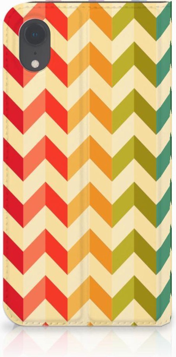 Apple iPhone Xr Hoesje met Magneet Zigzag Multi Color