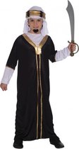 Sultan kostuum zwart voor kinderen 128 - 6-8 jr