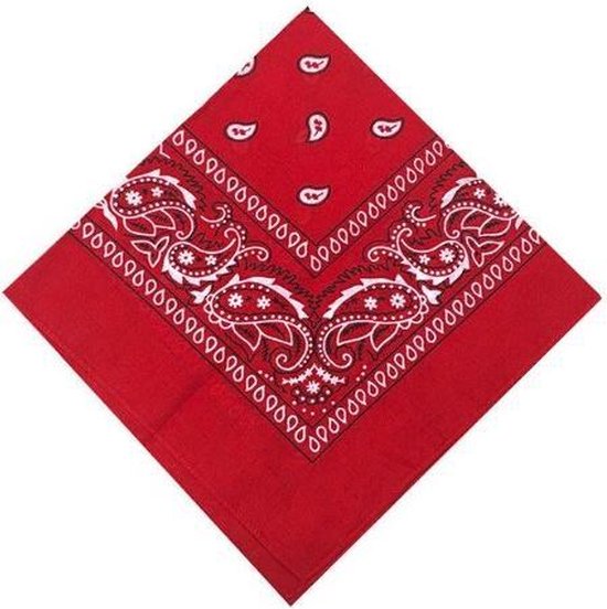Stoere rode zakdoek bandana voor kinderen/ tieners - one size