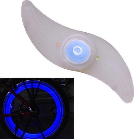 Fietsverlichting LED Spaken Waterproof Set van 2 - Spoke Blauw | bol.com