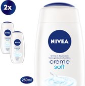 NIVEA Crème Soft - 2 x 250 ml - Voordeelverpakking - Douchecrème
