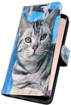 Kat Bookstyle Hoesje voor Samsung Galaxy S8 Plus