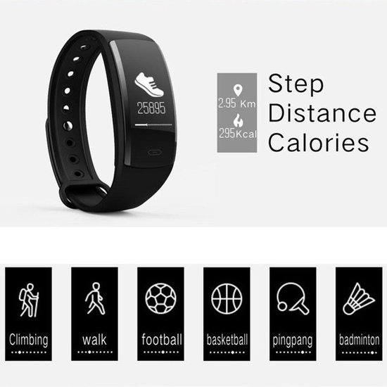 Fitness Tracker Horloge – Activiteitentracker Met Hartslag, Bloeddruk, Slaapmonitor, 20 Sportmodi, IP68 Waterdicht, Compatibel Met IOS/Android (zwart)