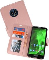 Wallet Cases Hoesje voor Moto G6 Roze