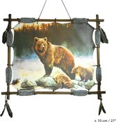 Western decoratie beren - 70 cm