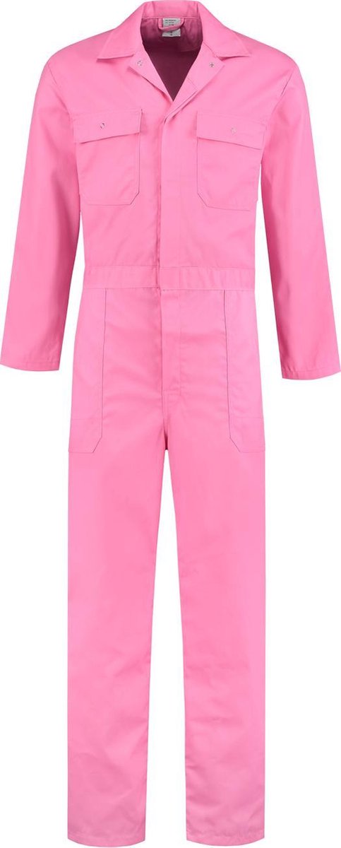 EM Workwear kinderoverall pol/kat Roze met verdekte ritssluiting maat 74