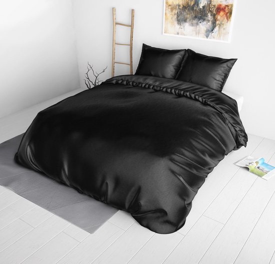 Sleeptime Beauty Skin Care Dekbedovertrek - Lits-Jumeaux- 240x200/220 + 2 kussenslopen 60x70 - Zwart van Merkloos — afbeelding 5