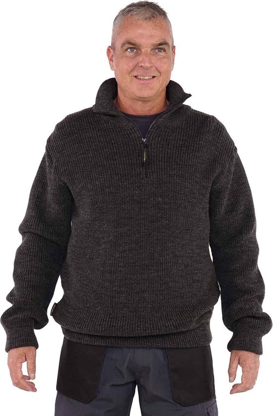 STØRVIK Pull de skipper Acrylique / Laine Homme Gris - Taille L - BRISBANE