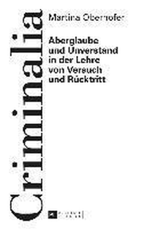 Aberglaube und Unverstand in der Lehre von Versuch und Rück ... - cover