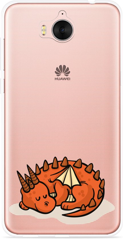 Lijm wonder Leugen Huawei Y6 2017 Hoesje Sleeping Dragon | bol.com