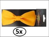 5x Luxe strik satijn geel