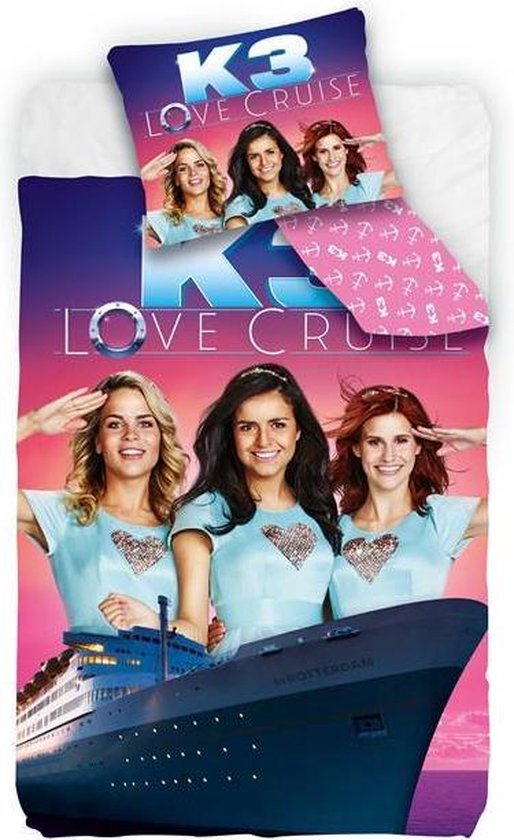 K3 Love Cruise - Junior - Dekbedovertrek - 120x150 cm + 1 kussensloop -  Multi kleur | bol.com