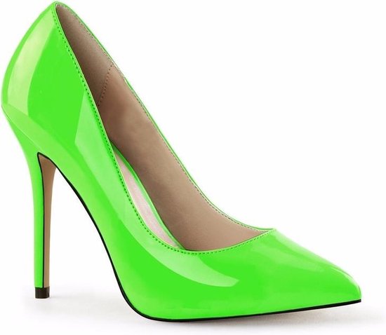 Neon groene stiletto pumps glow in the dark voor dames 39 | bol.com