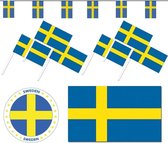 Feestartikelen Zweden versiering - pakket - Zweedse feestversiering
