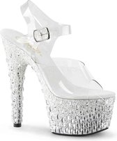 Pleaser Sandaal met enkelband, Paaldans schoenen -36 Shoes- ADORE-708MR-5 Paaldans schoenen Wit