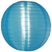 Nylon lampion blauw - 35 cm - plastic